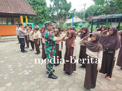 Babinsa dan Babinkamtibmas Berikan Pelatihan PBB di SD Negeri Danakerta