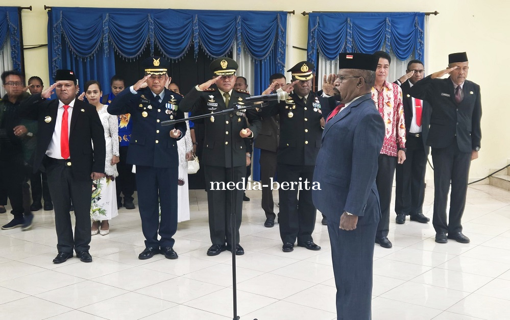 Resmi Dikukuhkan Paskibraka Tingkat Kabupaten, Dandim Jayapura: Paskibraka Adalah Putra-Putri Terbai