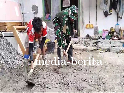 Warga Disabilitas Anggit dan Gilang Bantu Satgas TMMD Reguler ke-120