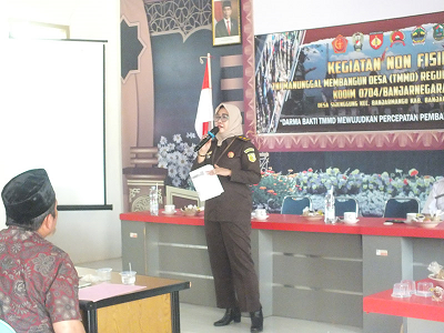 Sosialisasi Penegakan Perda di TMMD Reguler ke-120 Banjarnegara
