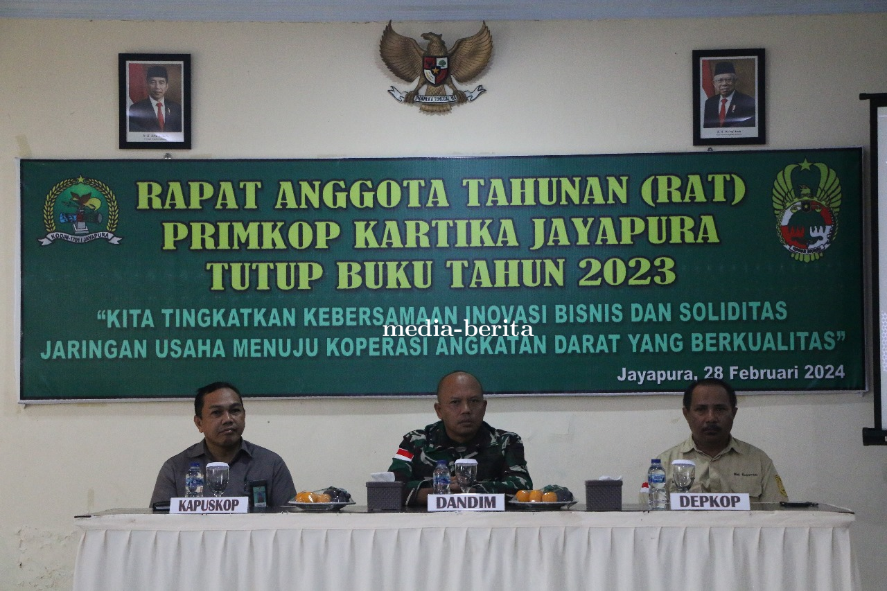 Buka RAT Primer Koperasi Kartika Jayapura, Dandim Jayapura Ajak Anggotanya Berkoperasi Yang Baik Dem