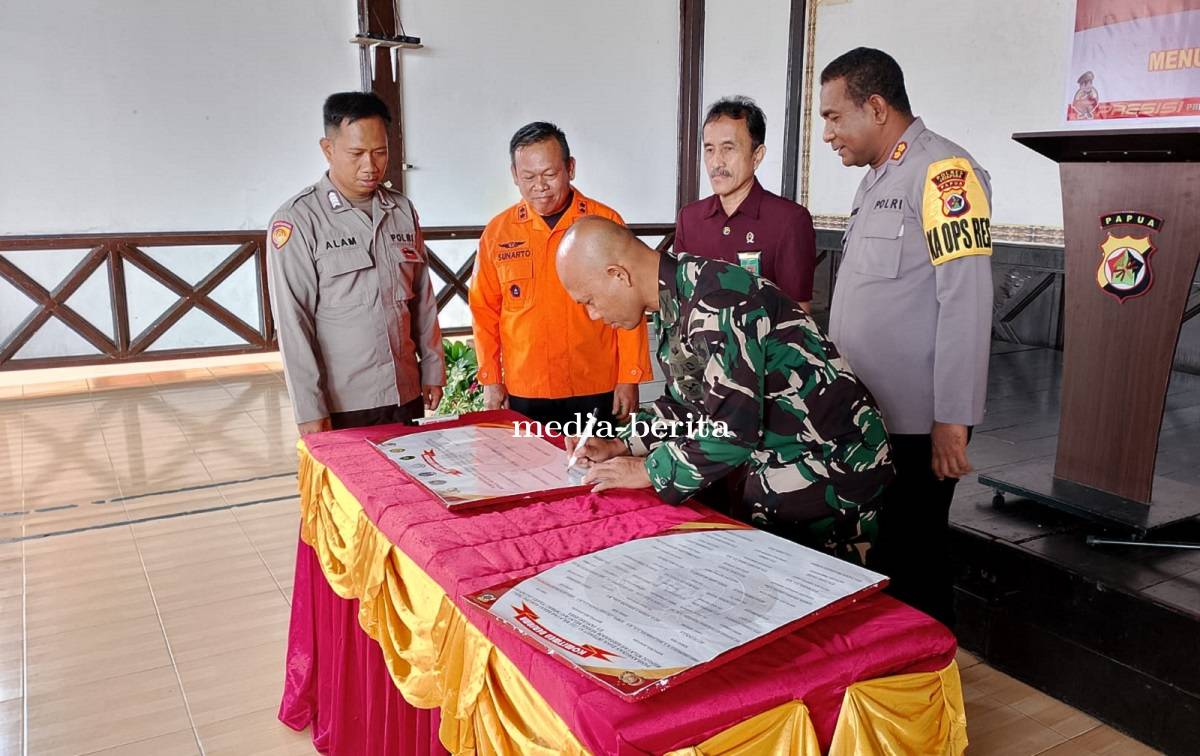 Ikut Tandatangani Pakta ZI Polres Jayapura, Dandim Jayapura : Polri PRESISI