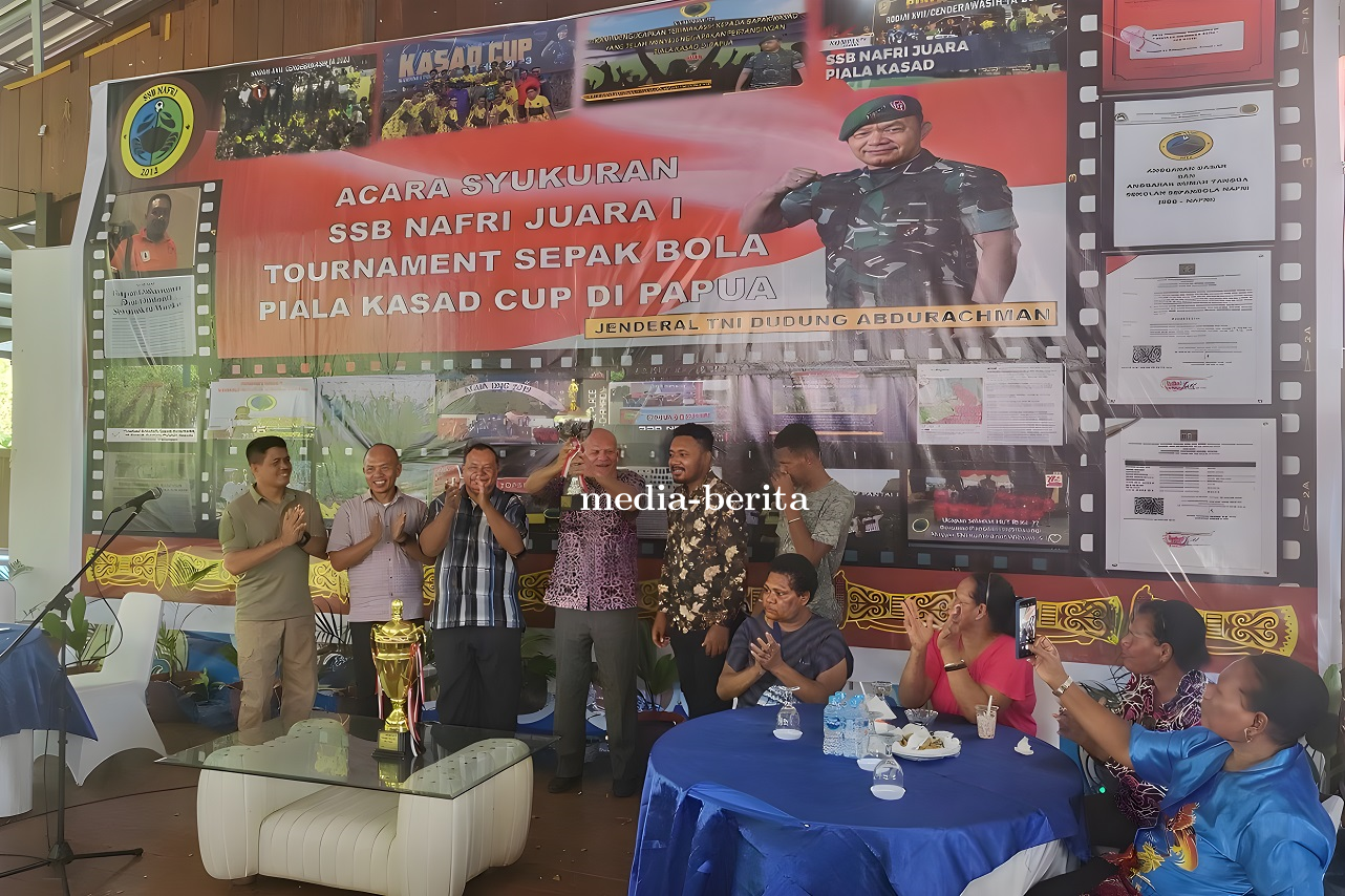 Juara I Sepak Bola Kasad Cup 2023 SSB Nafri Gelar Syukuran