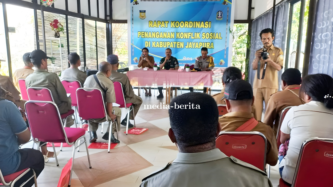 Danramil Sentani Dukung Rapat Koordinasi Penanganan Konflik Sosial di Kabupaten Jayapura