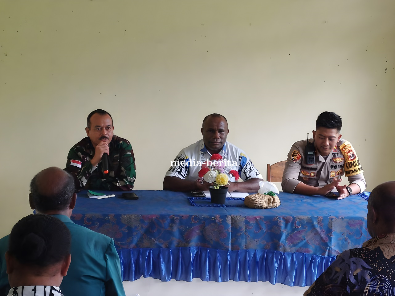 Jelang Pesta Demokrasi Koramil Sentani Dukung Rapat Koordinasi Lintas Sektoral Distrik Sentani Barat