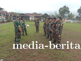 Koramil Melatih Gladi Upacara Hari Santri Nasional