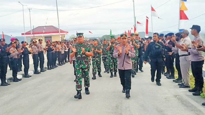 Dandim Jayapura Kerahkan 100 Babinsa Guna Pengamanan Kunjungan Kerja Panglima TNI Dan Kapolri