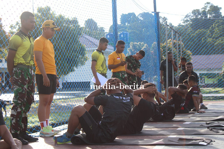 Jaga Kebugaran dan Profesionalisme, Seluruh Perwira Yonif TP 809/NTM Ikuti Pendataan Awal Garjas 