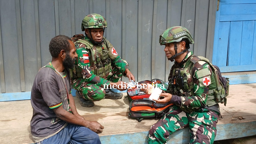 Pelayananan Kesehatan Gratis Satgas Yonif 753/AVT: Disambut Sukacita oleh Masyarakat Kampung Abmisib