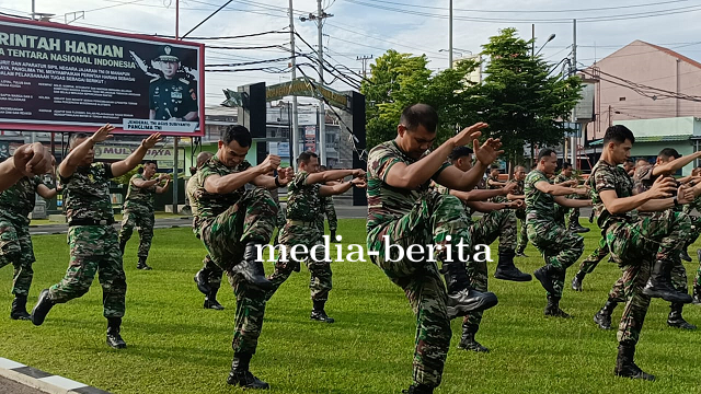 Personal Kodim Tegal Laksanakan Latihan Bela Diri Taktis