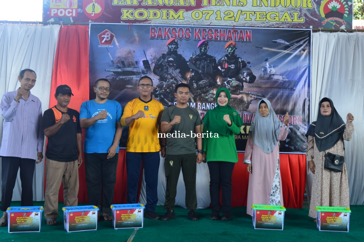 Kodim 0712 Tegal Meriahkan Rangkaian HUT TNI Ke 78 Dengan Gelar Bhakti Sosial