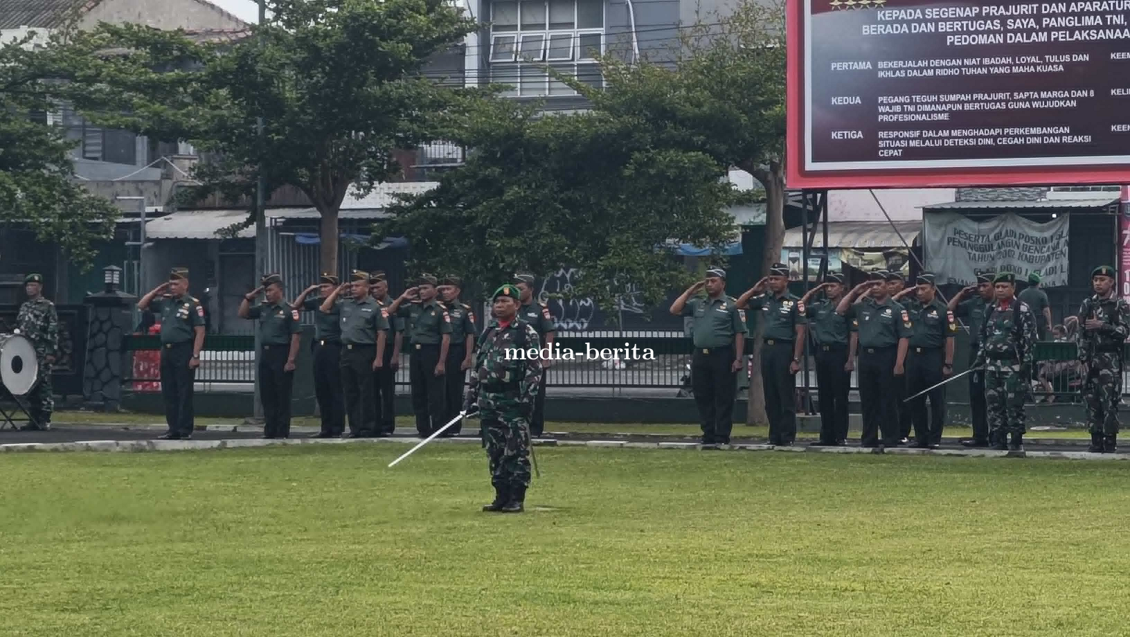 Pupuk Jiwa Nasionalisme, Kodim Tegal Gelar Upacara Bendera Hari Senin