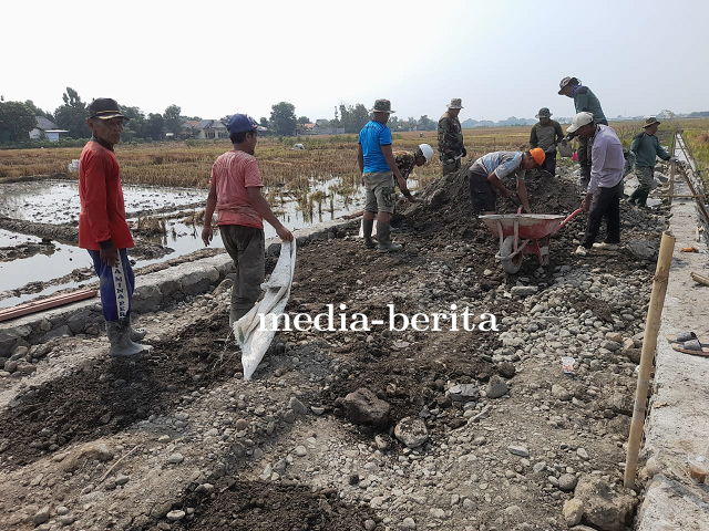 Program TMMD Sengkuyung Tahap II Kodim 0712 Tegal Di Desa Kesamiran Sudah Mencapai 65 Persen