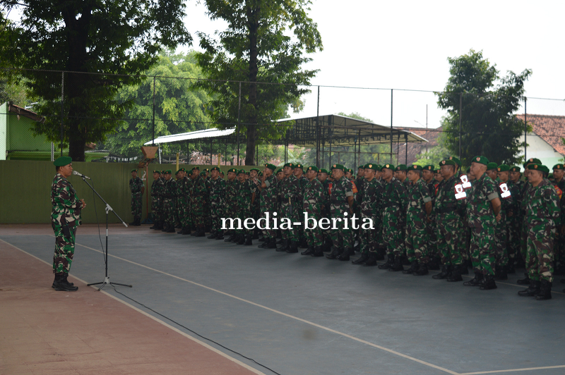 Personil Kodim Tegal Apel Kesiapan Pengamanan Pemilu 2024