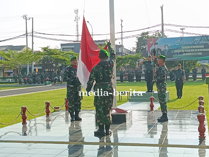 Kodim 0712 Tegal Gelar Upacara Mingguan Hari Senin 