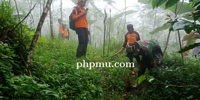Antisipasi terjadinya longsor Penutupan Rekahan Tanah