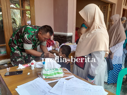 Koramil 15 Rakit Dukung Percepatan Penanganan Stunting Lewat Kegiatan Posyandu