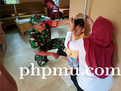 Cegah Stunting,Babinsa Koramil 11/Punggelan Melaksanakan Pendampingan Posyandu Balita