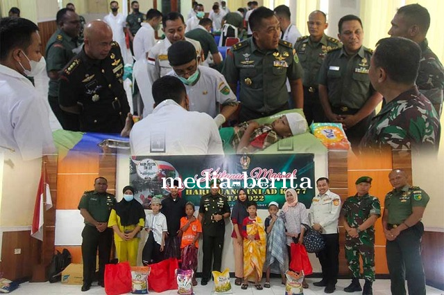 Peringati Hari Juang Kartika ke 77, Kodim Jayapura Gelar Bakti Sosial