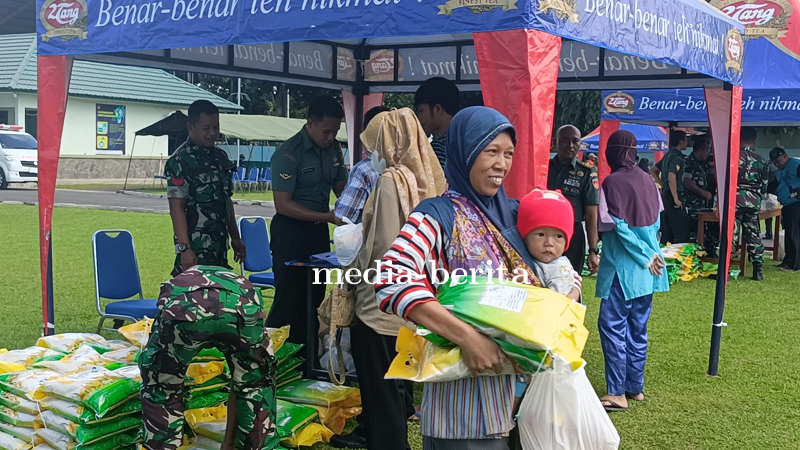 Gandeng Bulog Dan BRI, Kodim 0712 Tegal Gelar Pasar Murah