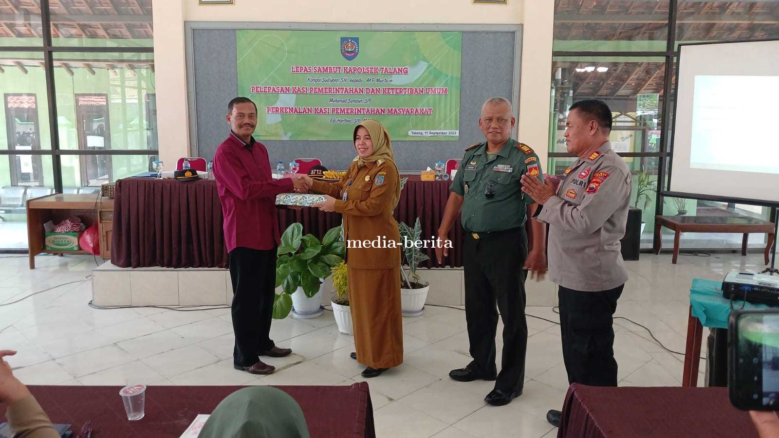 Danramil Talang Hadiri Pisah Sambut Kapolsek Talang