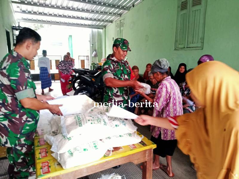 Zakat Fitrah Anggota Kodim Brebes Mulai Tersalur ke Warga Kurang Mampu