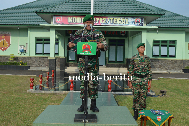 Dandim Tegal Bacakan Amanat Hari Infanteri TNI AD ke-77 tahun 2022