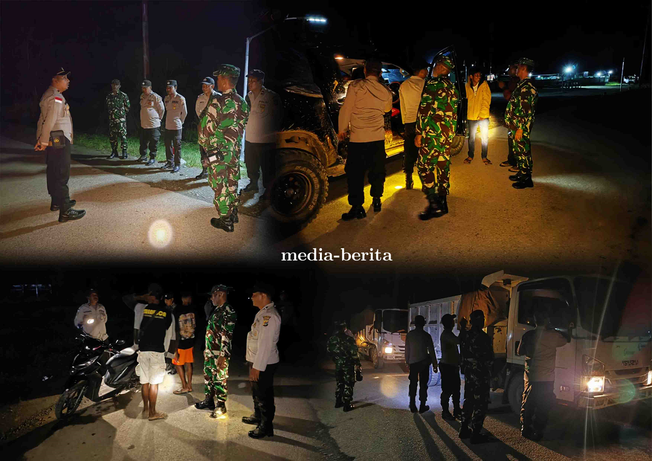 Ciptakan Siskamtibmas yang Aman TNI-POLRI Gelar Razia