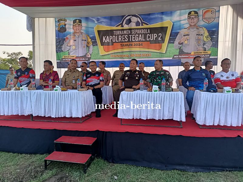 Kasdim Tegal Hadiri Pembukaan Turnamen Sepakbola Kapolres Cup II 2024
