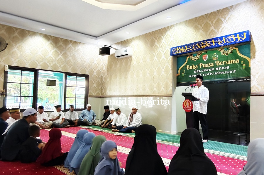 Kodim 1707/Merauke Pererat Kebersamaan Dalam Buka Puasa Bersama