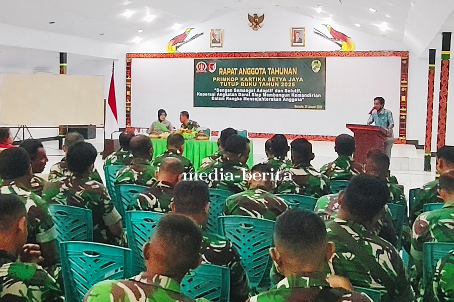 RAT Primkop Kartika Setya Jaya Kodim 1707/Merauke Tegaskan Komitmen Kesejahteraan Anggota
