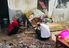 Ketelitian Jadi Kunci Satgas TMMD dan Warga Ukur Ketinggian Pondasi RTLH Milik Pak Toid