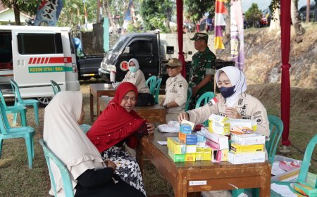 Sentuhan Kepedulian di TMMD Reguler ke-129 Wakil Bupati dan Dandim Tinjau Pelayanan Kesehatan Gratis di Gumelem Kulon