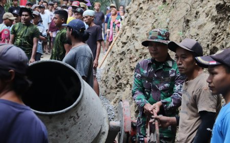 Di Balik Putaran Molen Prajurit Yonif 405 Suryakusuma Wujudkan Jalan Harapan TMMD