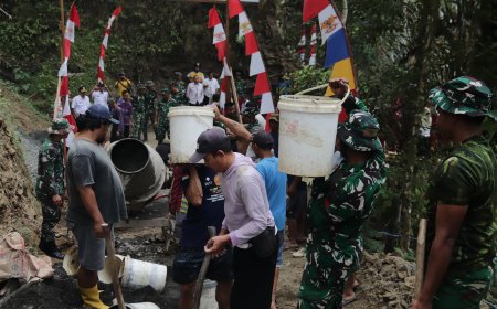 Jalan Harapan Mulai Terbentang TMMD Reguler ke-129 Wujudkan Akses Baru bagi Warga Gumelem Kulon
