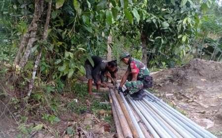 Menggali Harapan dari Perut Bumi Gotong Royong Satgas TMMD dan Warga Hadirkan Sumur Bor untuk Pagedongan