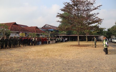 Kasdim Banjarnegara Pimpin Apel Bersih Selokan Wujud Nyata TMMD Peduli Lingkungan
