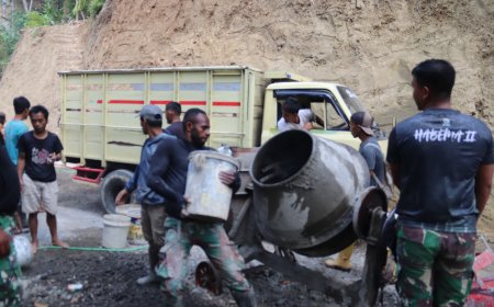 Pengecoran Terus Berlanjut TMMD Kejar Target Demi Warga Gumelem Kulon