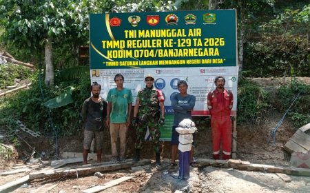 Sumur Bor TNI Manunggal Air di Pagedongan Rampung 100 Persen Harapan Baru untuk Warga
