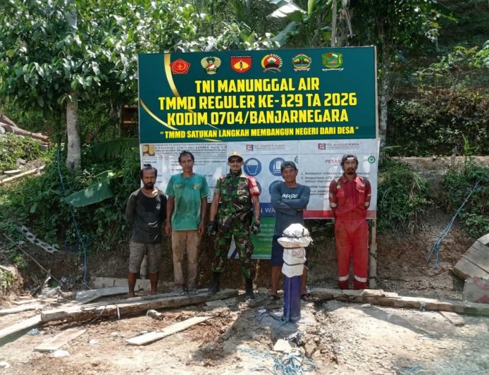 Sumur Bor TNI Manunggal Air di Pagedongan Rampung 100 Persen Harapan Baru untuk Warga