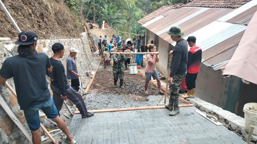 Tongkat Bambu Andalan Pelda Ratam di TMMD Reguler ke-129