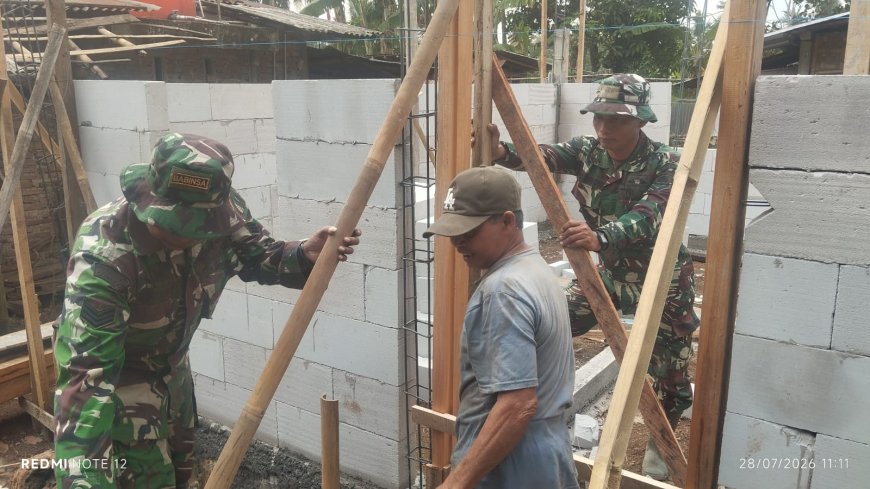 TMMD Reguler ke-129 Rumah Pak Toid Capai 40 Persen