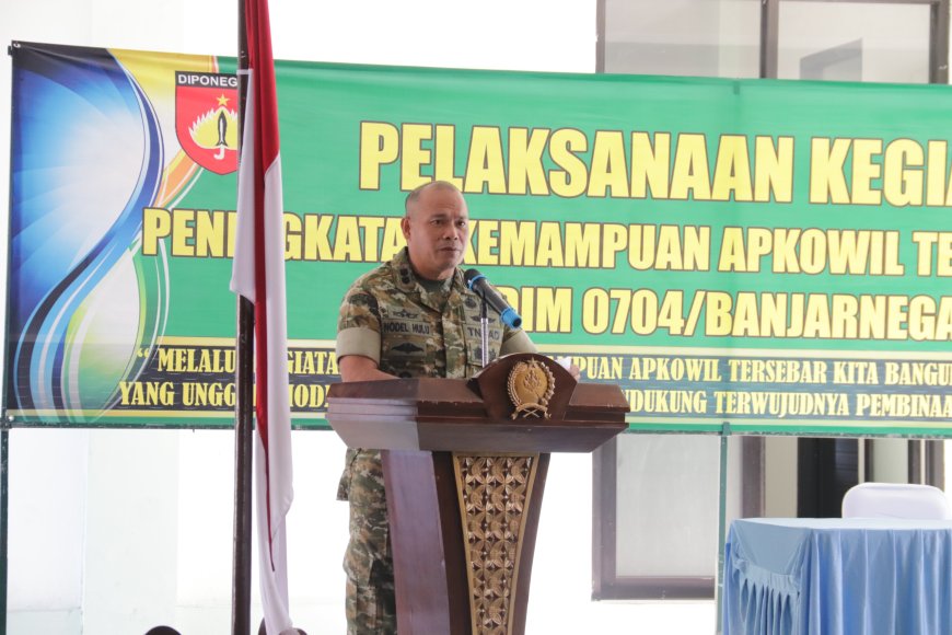 Dandim Banjarnegara Buka Kegiatan Peningkatan Kemampuan Apkowil Tersebar TA 2026